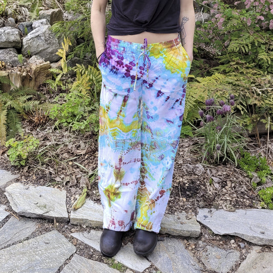 Linen Pant Rainbow Geode Small