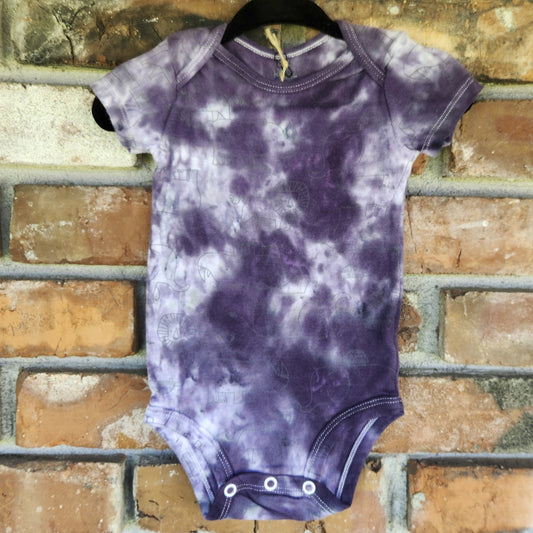 Onesie Purple Animal Print 3-6 month