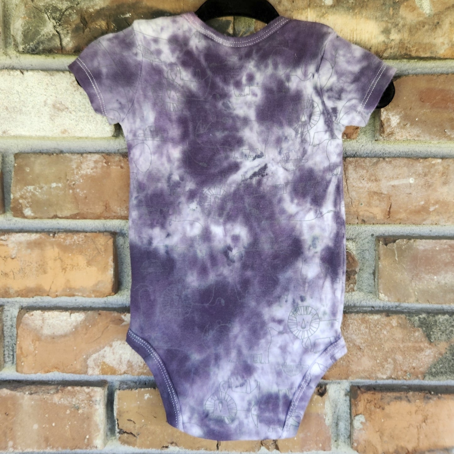 Onesie Purple Animal Print 3-6 month