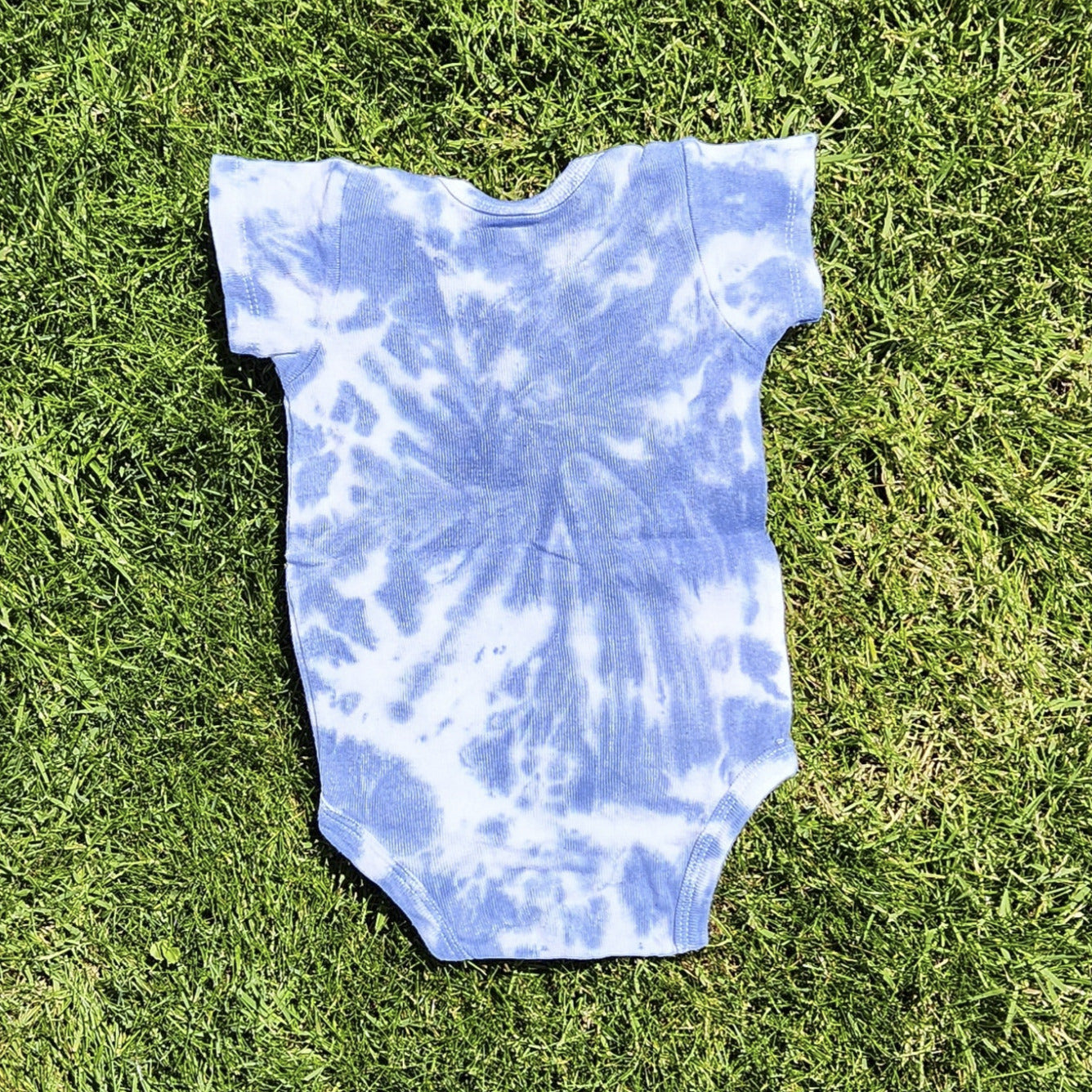 Onesie Sky Blue Spiral 0-3 month Upcycle