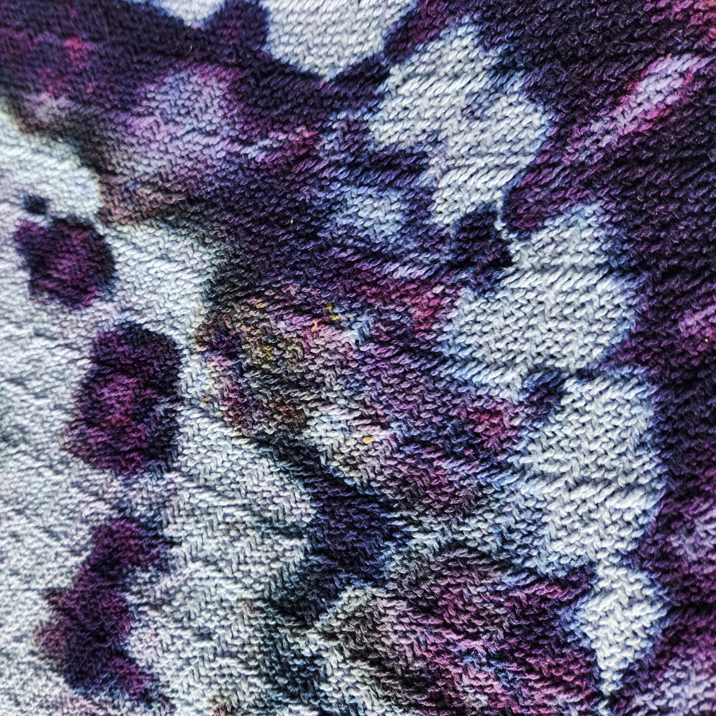 Woven Cotton Blanket Purple Geode Upcycle