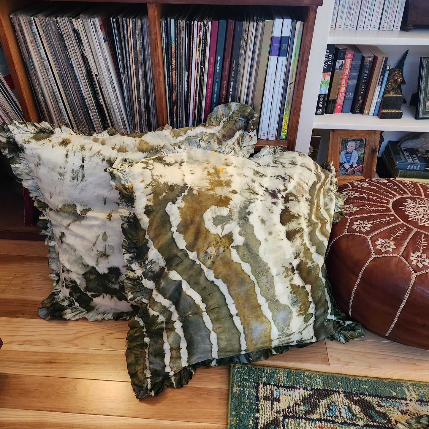 Sham Ruffle Martha Stewart Sage Geode Upcycle