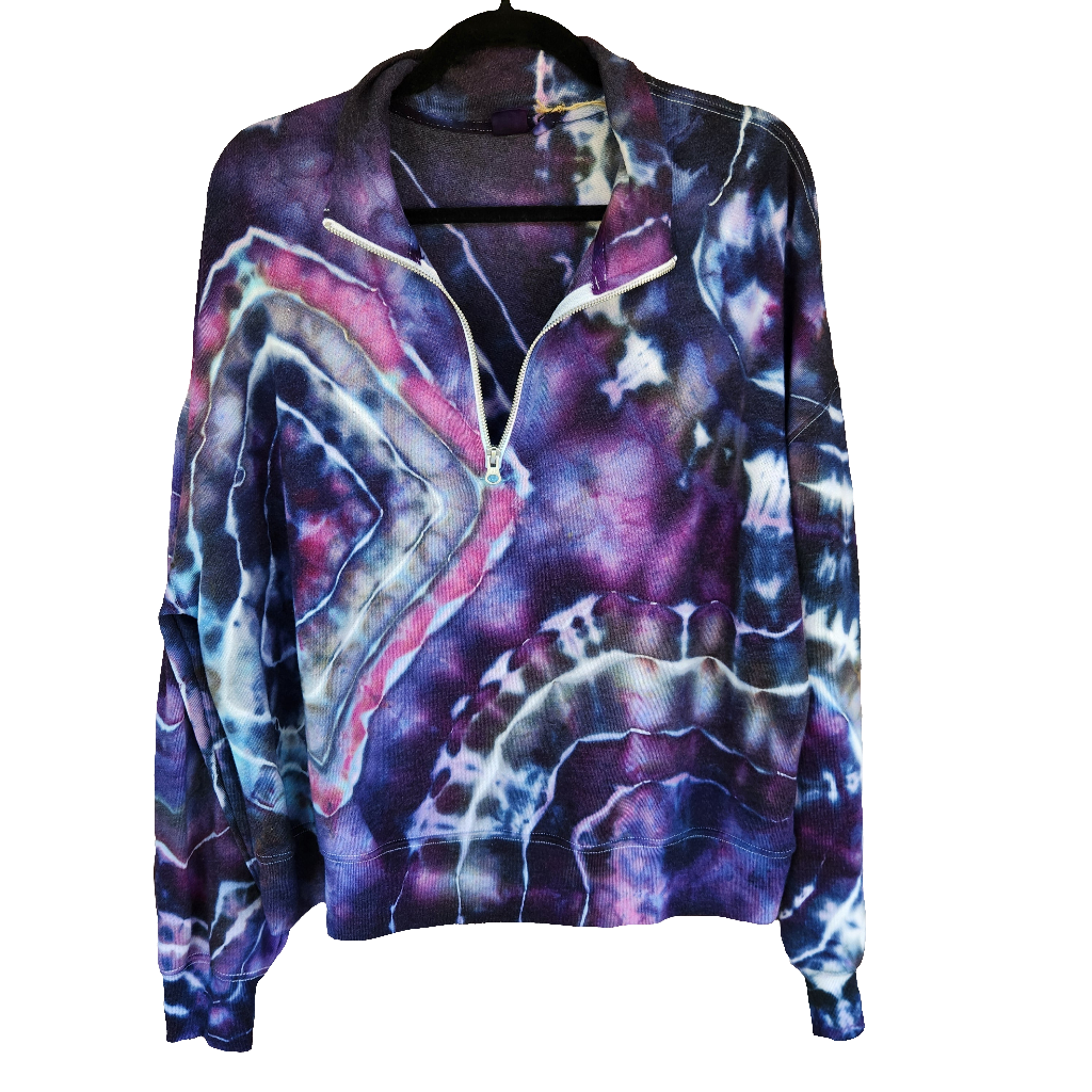 Quarter Zip Sweatshirt Twilight Geode Large