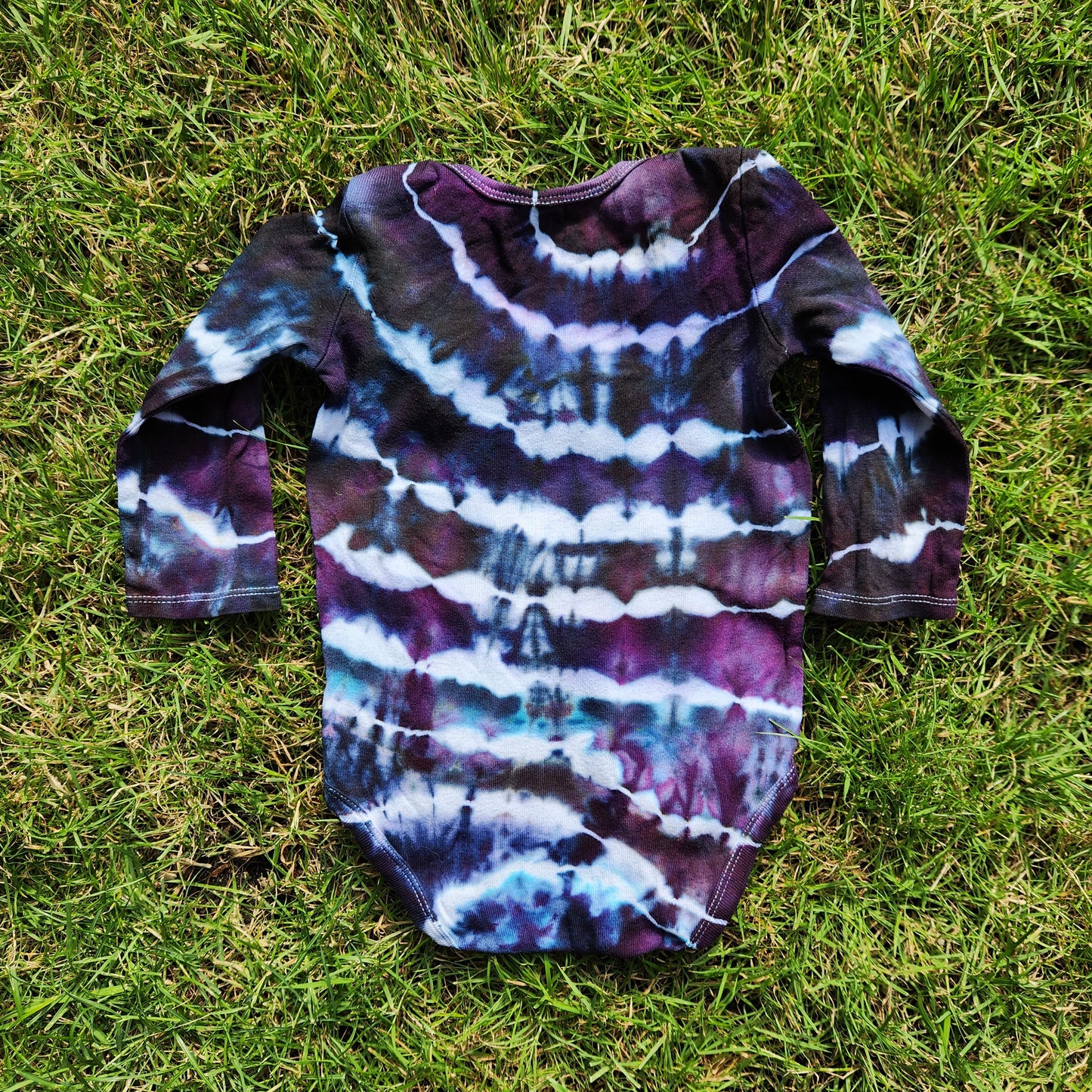 Onesie Long Sleeve Midnight Geode 18 month Upcycle