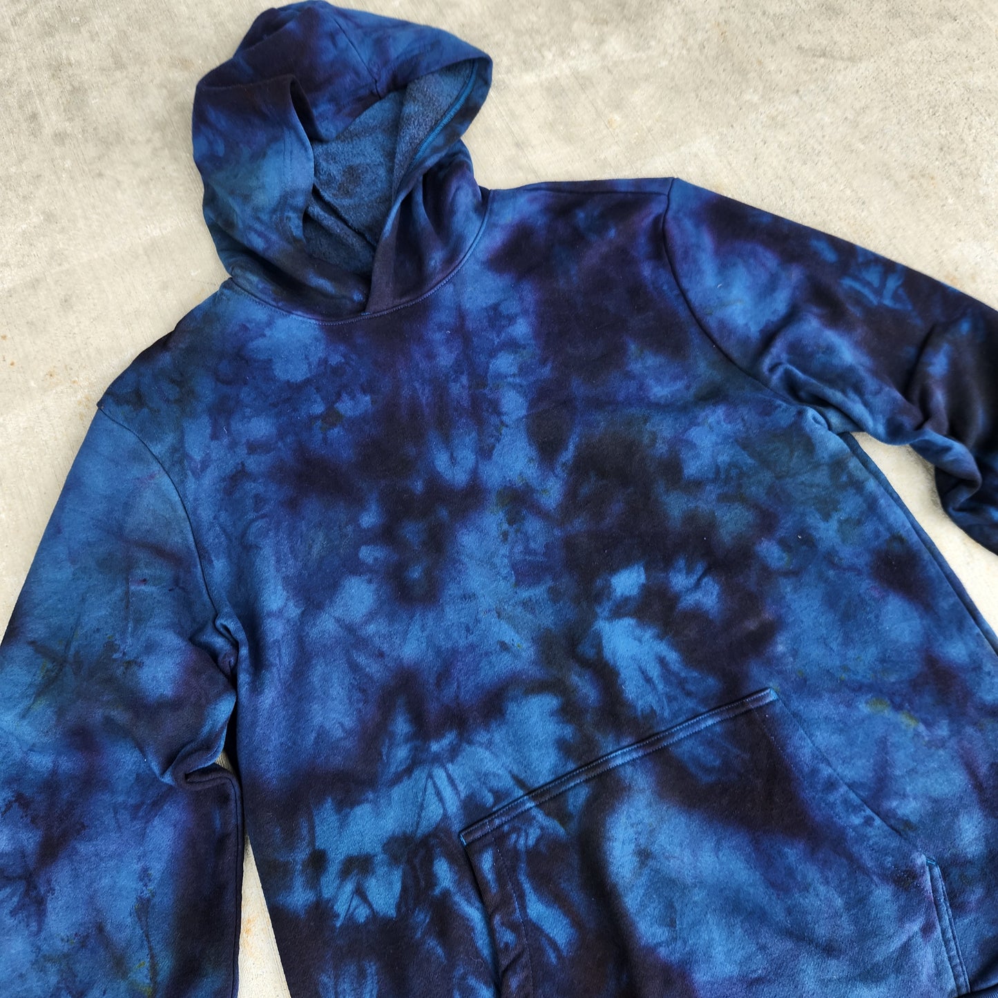 Hoodie Dark Night Ice Dye Large