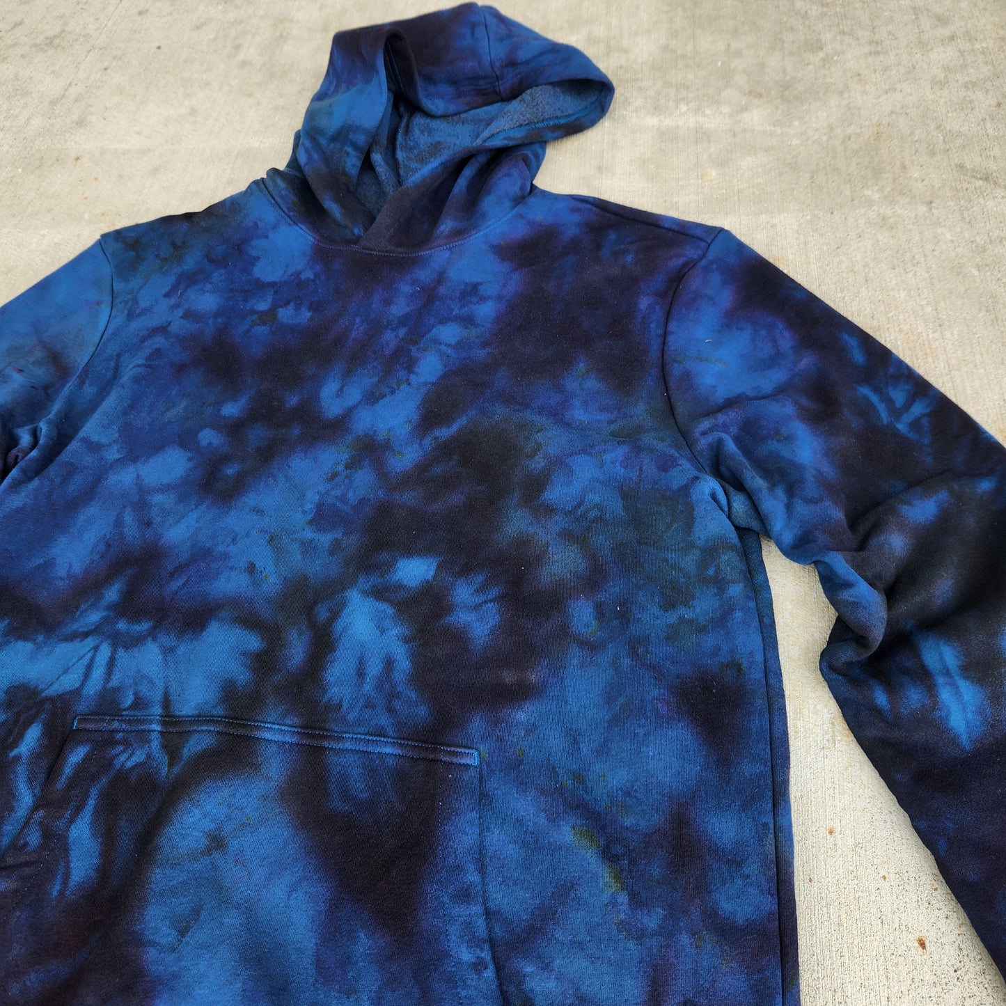 Hoodie Dark Night Ice Dye Large