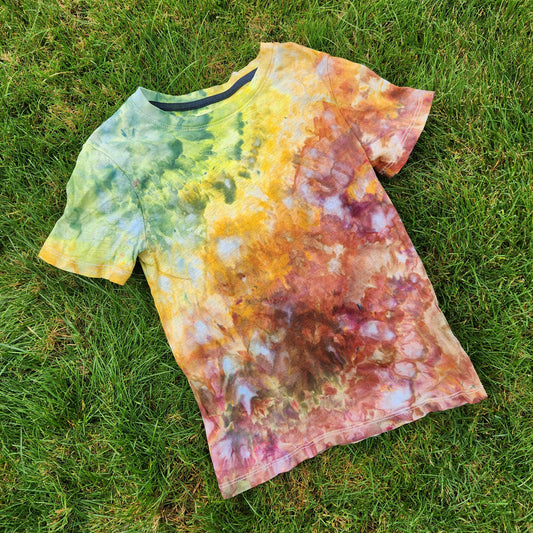 Tee Fall Ice Dye Youth Small (6/7) Upcycle