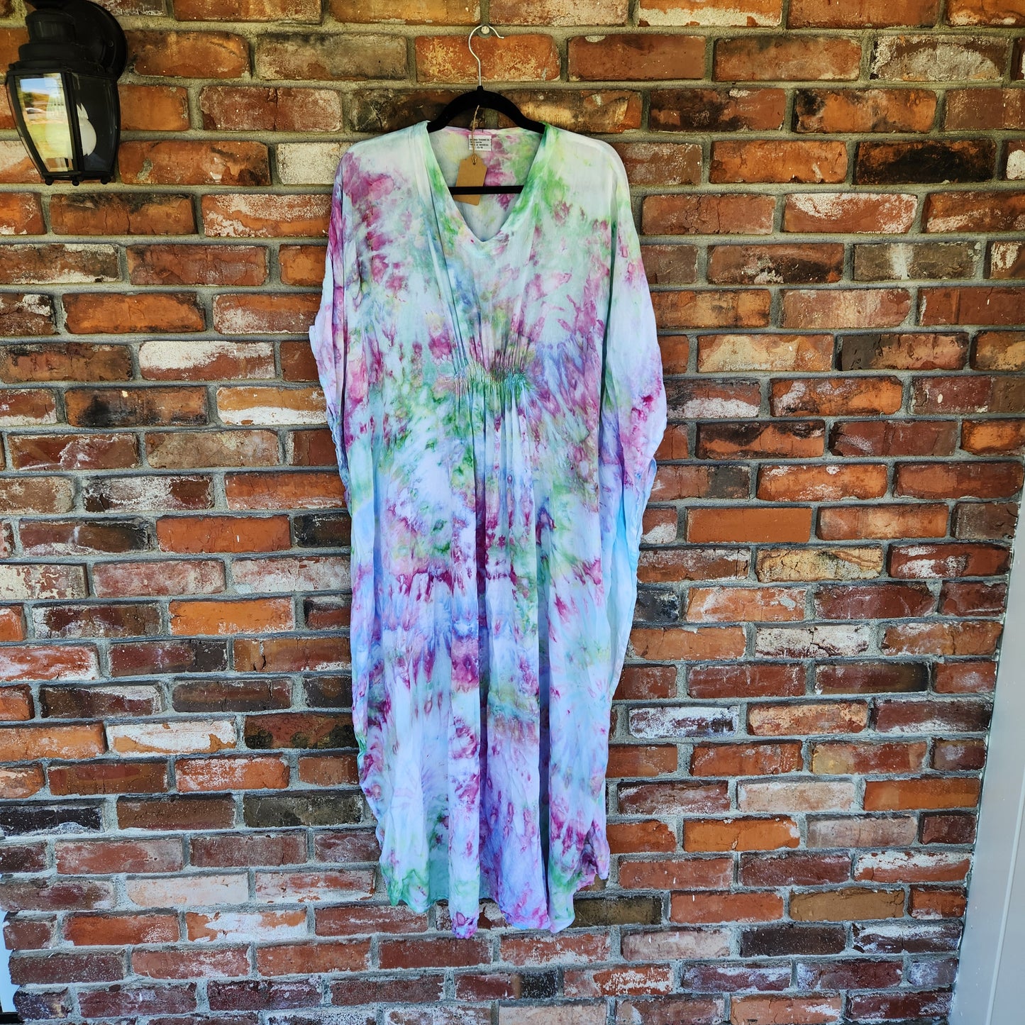 Caftan Ruched Pastel Ice Dye One Size