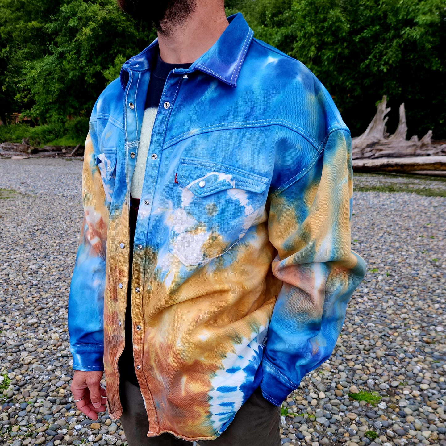 Denim Jacket Tide Mandala XL