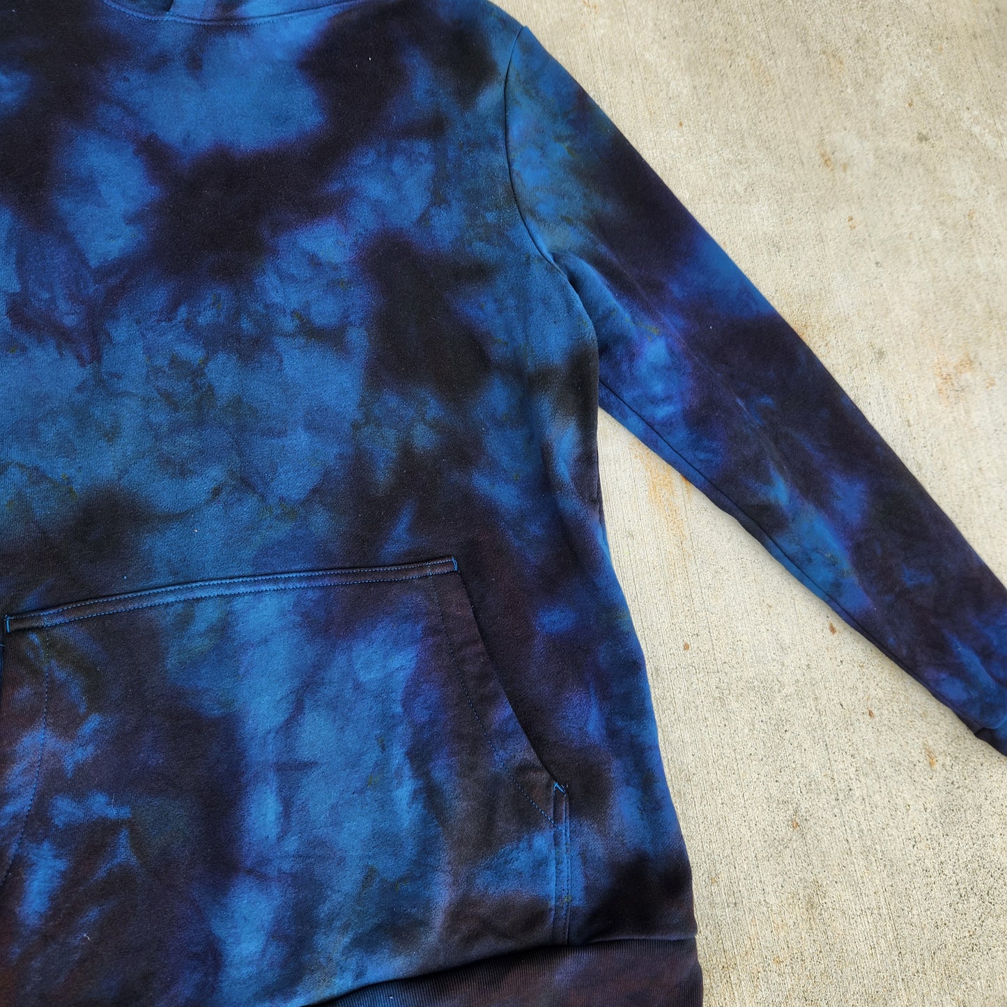 Hoodie Dark Night Ice Dye Small