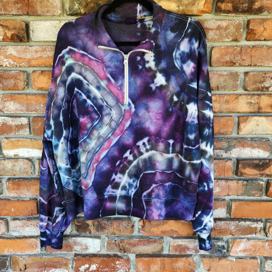 Quarter Zip Sweatshirt Twilight Geode Large