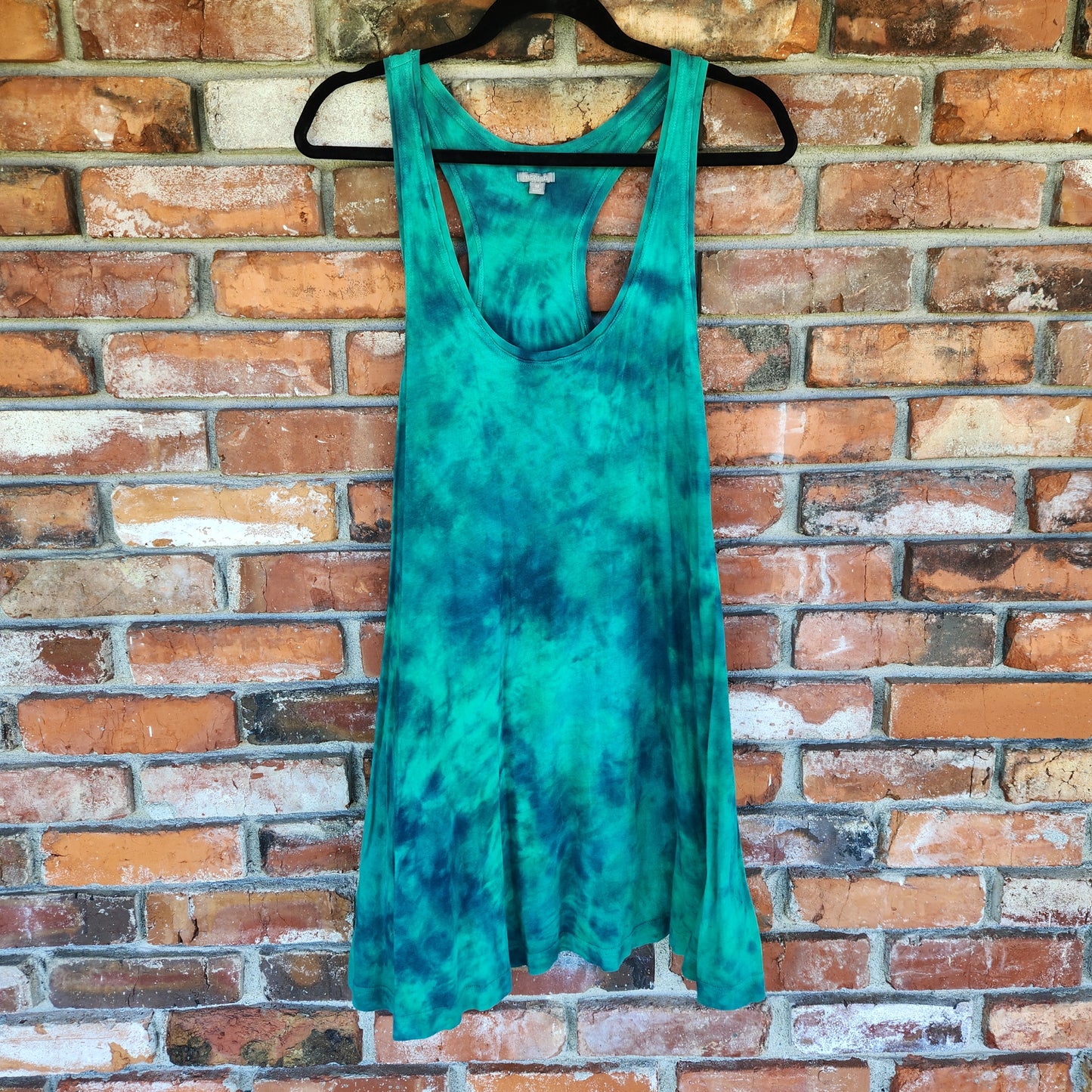 Tank Top Dress Teal Medium Upcycle