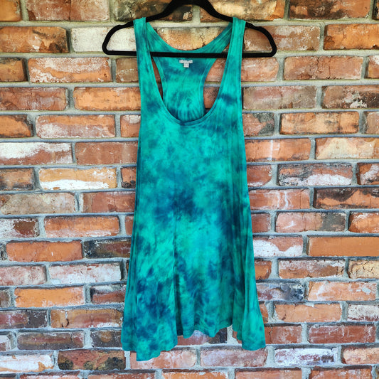 Tank Top Dress Teal Medium Upcycle