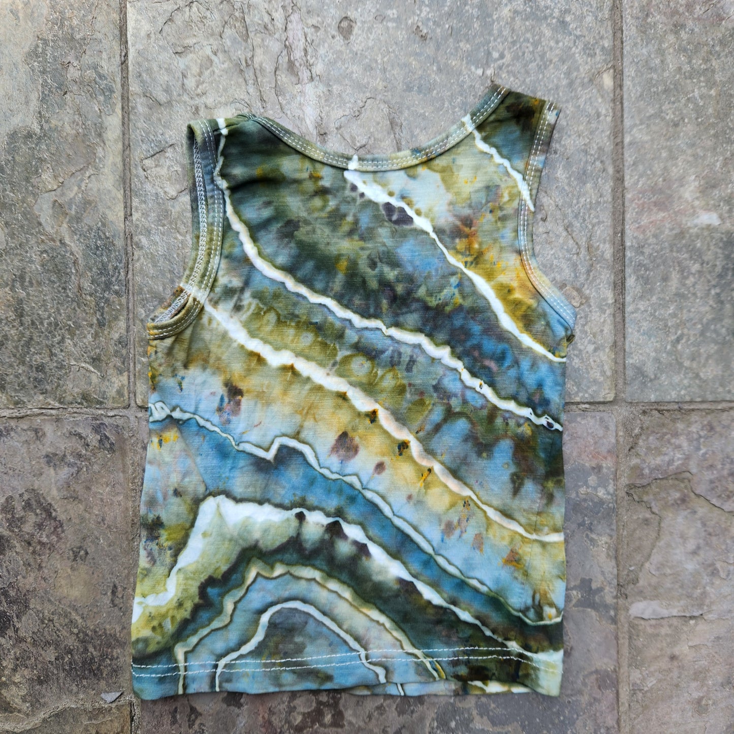 Tank Top Sage Geode Youth XS Upcycle