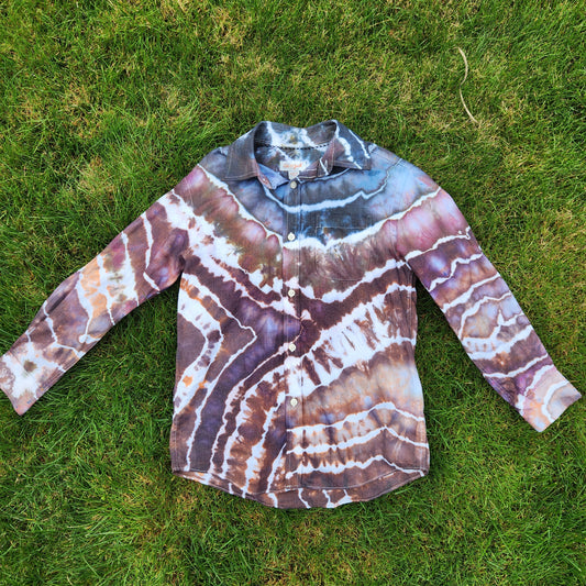 Button Up Shirt Autumn Geode Youth Small (6/7)