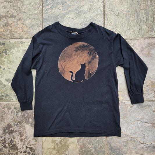 Long Sleeve Shirt Youth Small Cat Moon