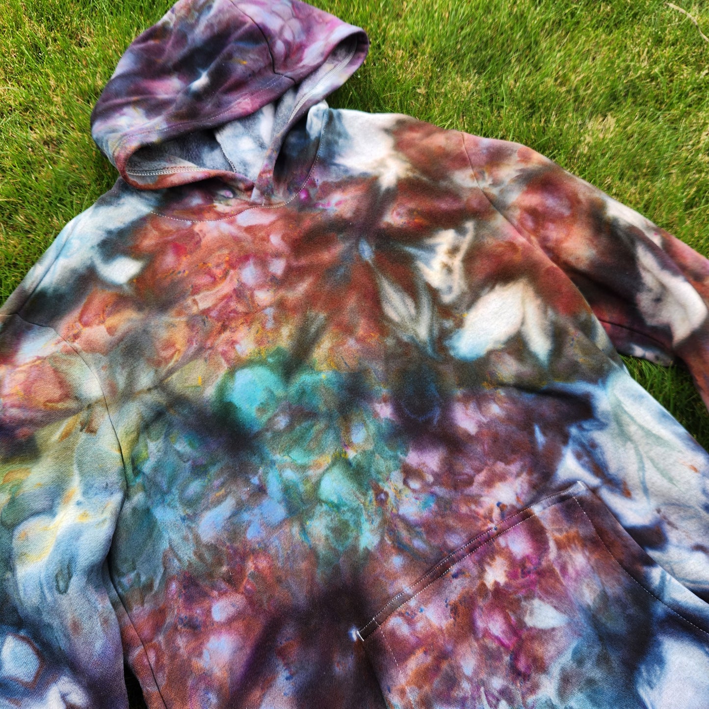 Hoodie Autumn Ice Dye Large