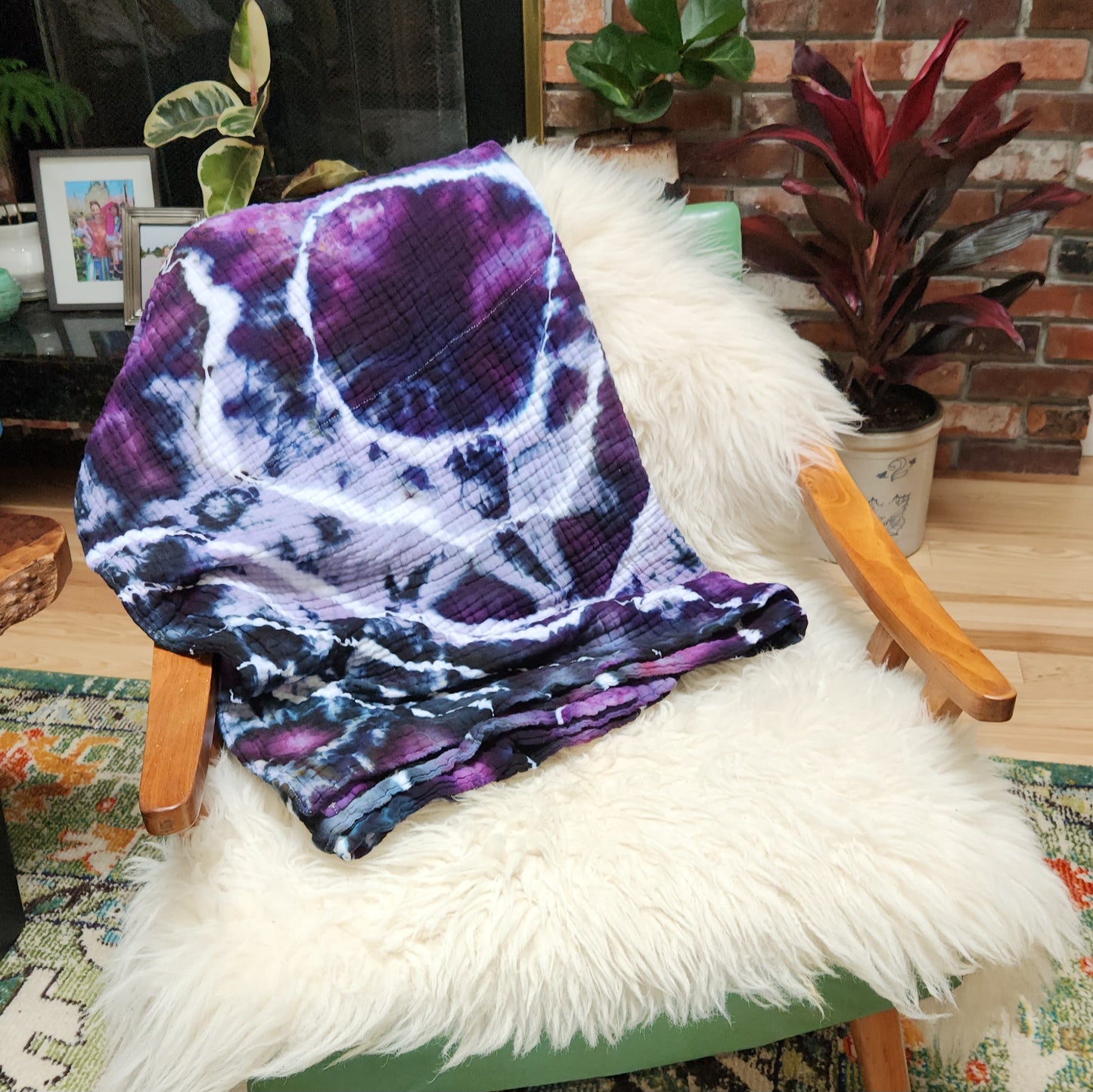 Muslin Blanket 6 layer Midnight Geode Twin