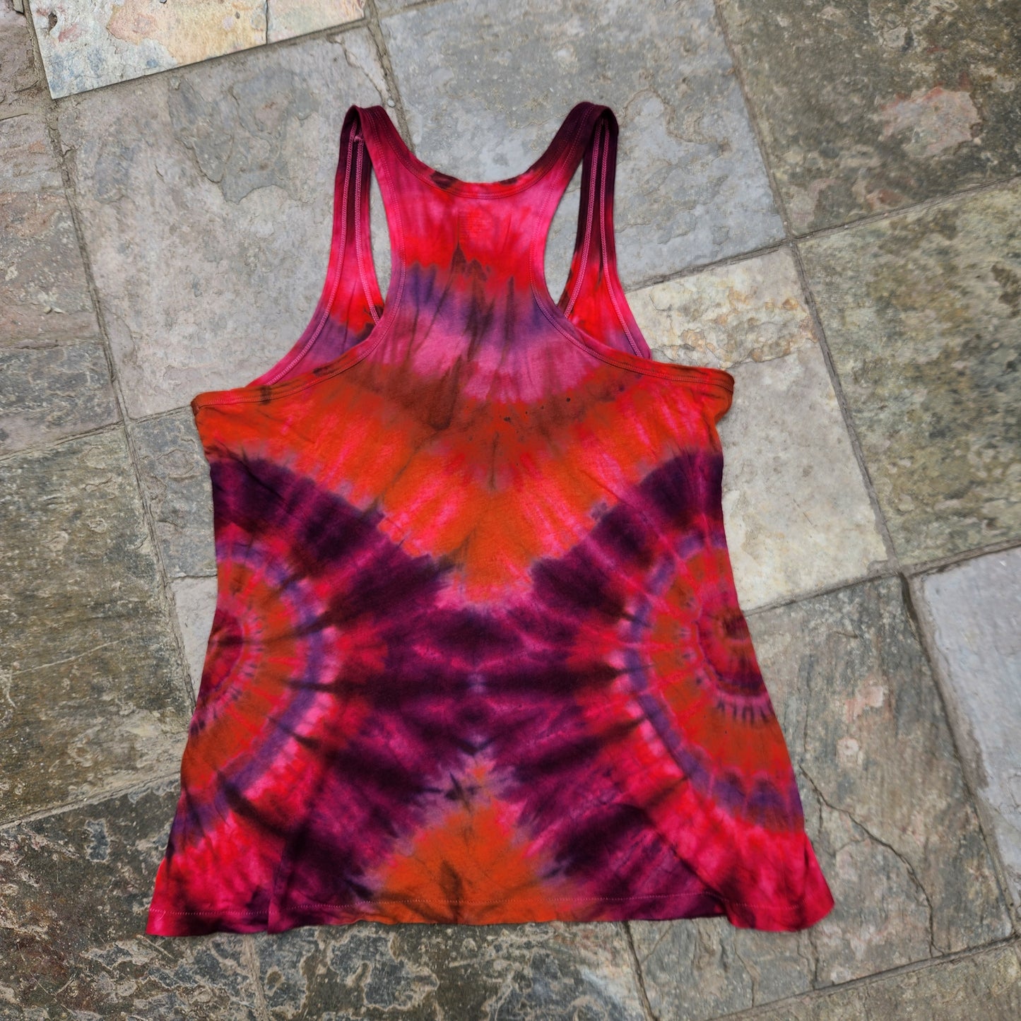 Tank Top Funky Spiral Upcycle Large