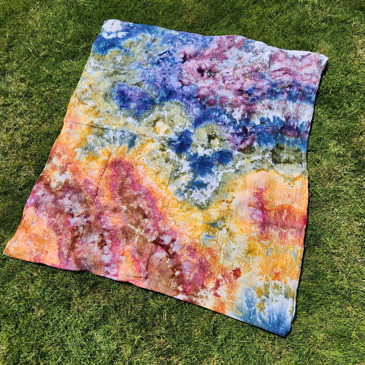 Baby Blanket Muslin Rainbow Ice Dye