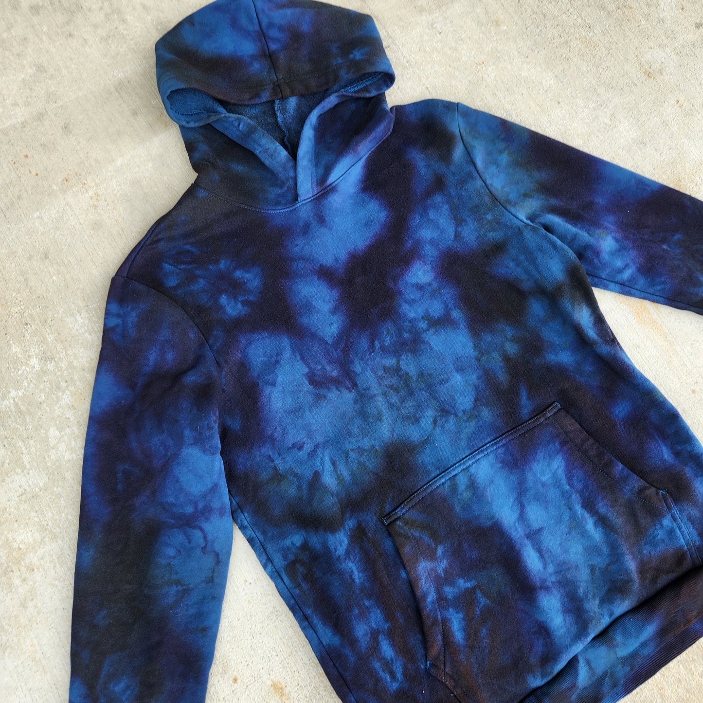 Hoodie Dark Night Ice Dye Small