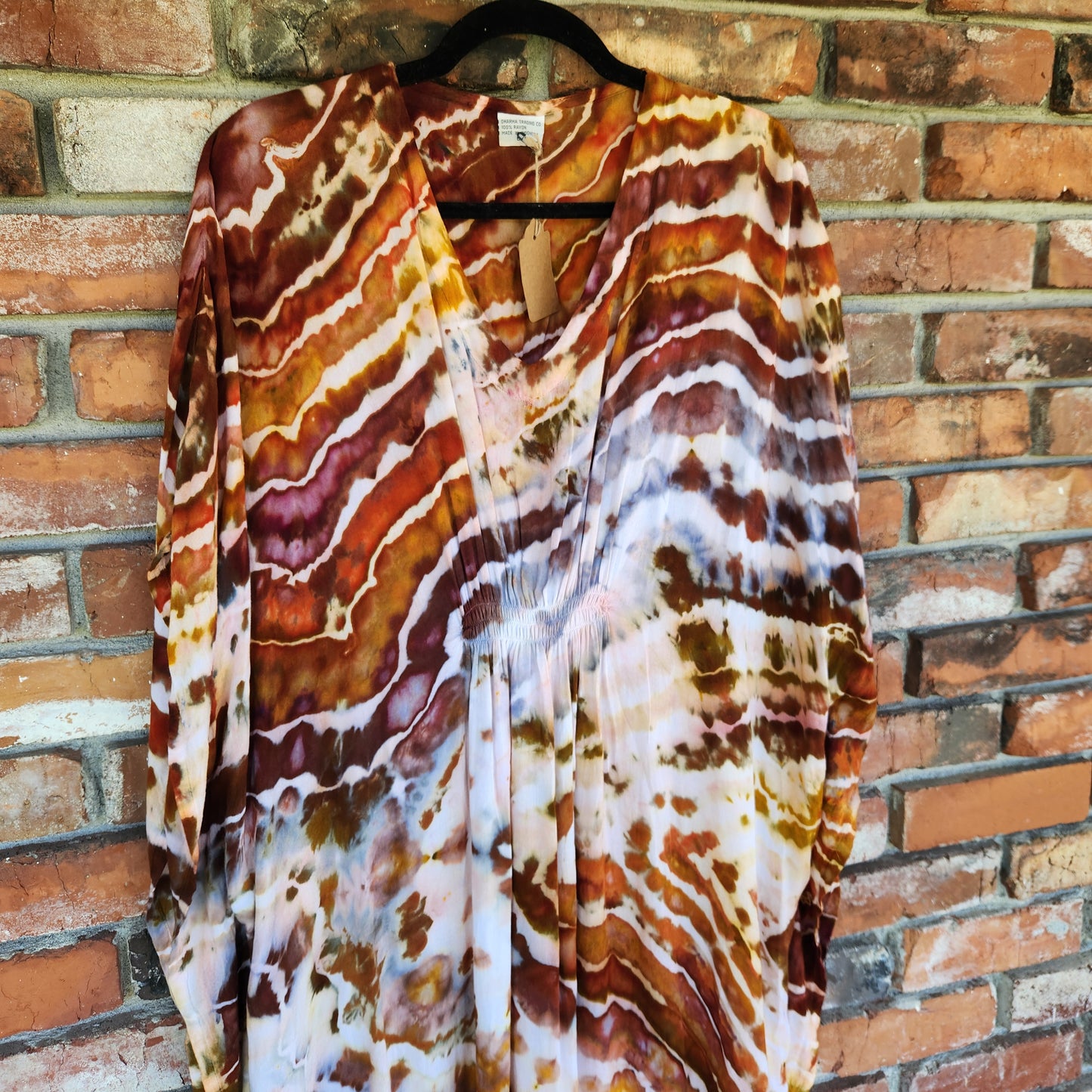 Caftan Ruched Gold Geode One Size