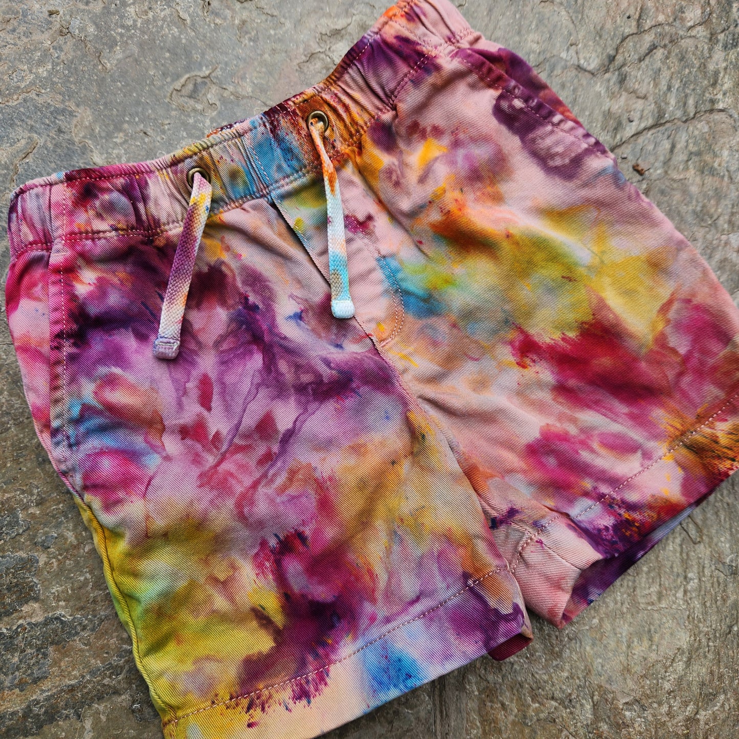 Shorts Toddler Ice Dye T5 Upcycle