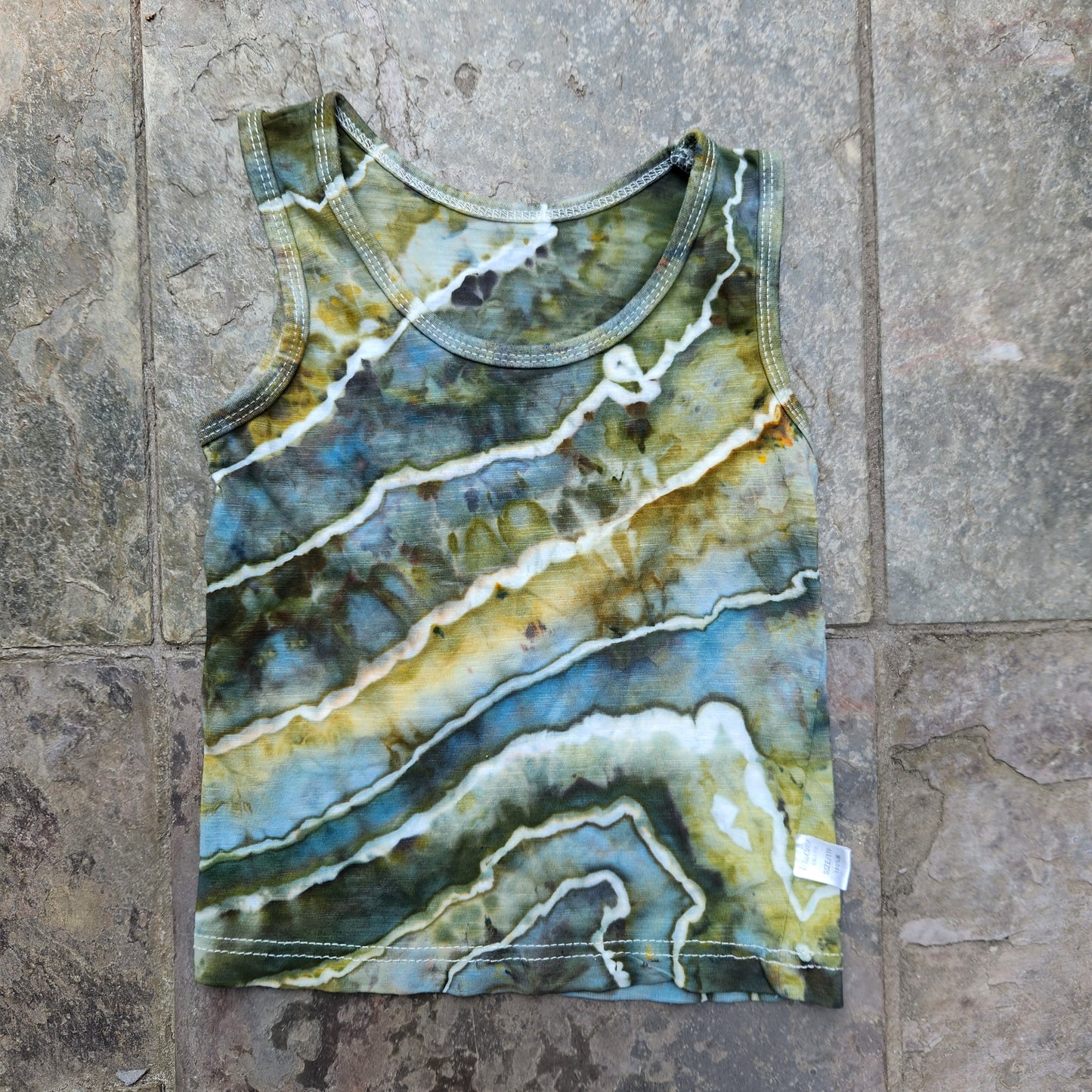 Tank Top Sage Geode Youth XS Upcycle